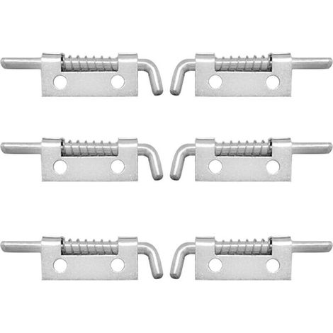 6 Pcs Verrou de Porte, Serrure de Porte Abri de Jardin, 304 En Acier Inoxydable Boulon, Serrure à Ressort Galvanisée, Pour Salle de Bain, WC, Cabanon, Chambre, Facile à Monter, 5.5cm×1.6cm, Ø4.5mm (1/3)