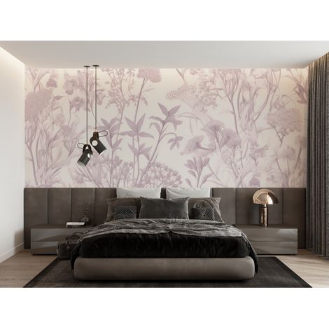 Papier peint gris mauve - 300 x 250 cm (1/2)