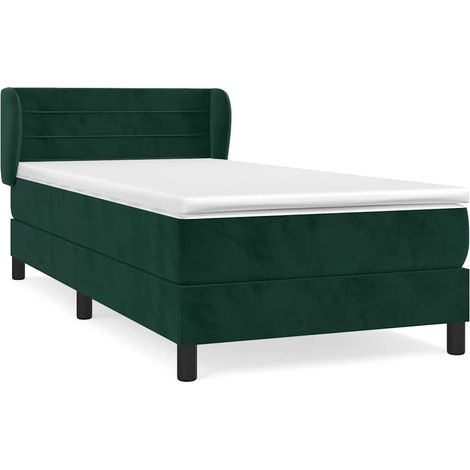 Maison Exclusive - Cama box spring con colchón terciopelo verde o (1/5)