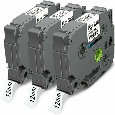 12-mm-Etikettenkassette, schwarz auf weiß, laminiert – Kompatibel mit Brother TZe-231 – Chemikalien- und wasserbeständig – 8 m – H100lb (1/5)