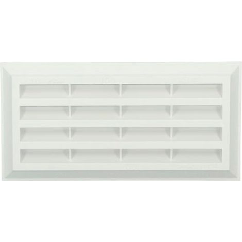 Nicoll – Grille aération VMC rectangulaire 129x258 mm – Moustiquaire renforcée UV – Pose à sceller en extérieur – Surface passage 100 cm3 – M112 (1/4)