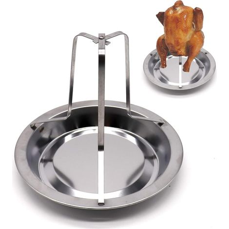 Grille de rôtissage verticale en acier inoxydable, plaque de cuisson, ustensiles de cuisine, accessoires de barbecue antiadhésifs, outils de cuisson, poêles à griller et à cuire épaisses-AquaForge