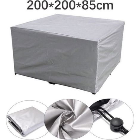Housse de Protection - Gris - 135x135x75cm - Imperméable - Tissu Oxford - Extérieur (1/4)