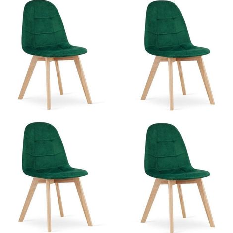 Leobert BORA silla terciopelo verde oscuro diseño ergonómico
