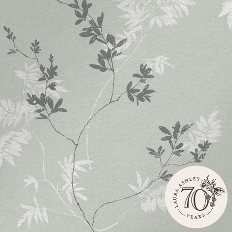 Laura Ashley Mari Vliestapete Mineral Green 10mx52cm (1/5)