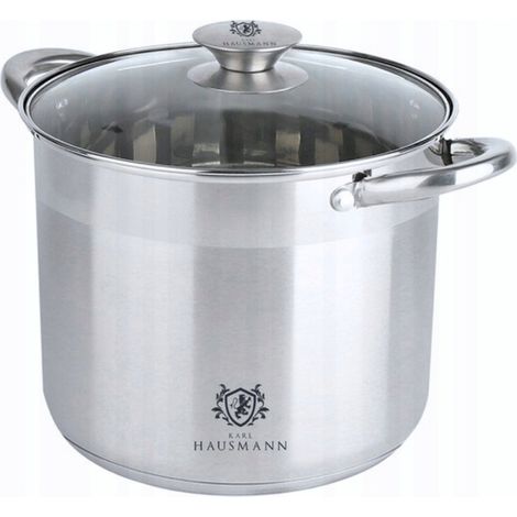 OLLA GRANDE DE ACERO INOXIDABLE DE 19 L, 18/0, PARA COCINA DE INDUCCIÓN DE GAS, OLLAS SÓLIDAS