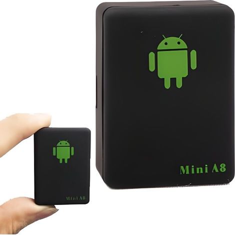 Traceur GPS Mini A8 Temps Réel 4 Bandes GSM/GPRS pour Voiture, Moto, Noir (1/4)