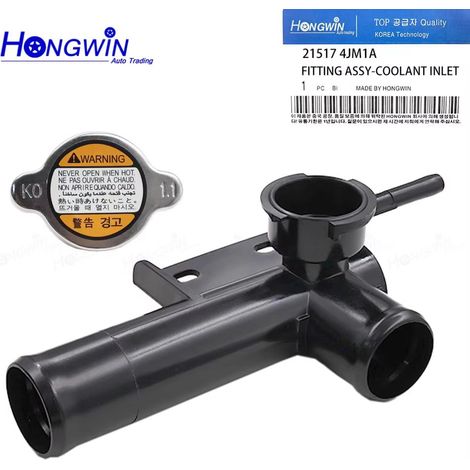 Applicable au goulot de remplissage de liquide de refroidissement Nissan avec bouchon de radiateur 21517-4JM1A avec bouchon