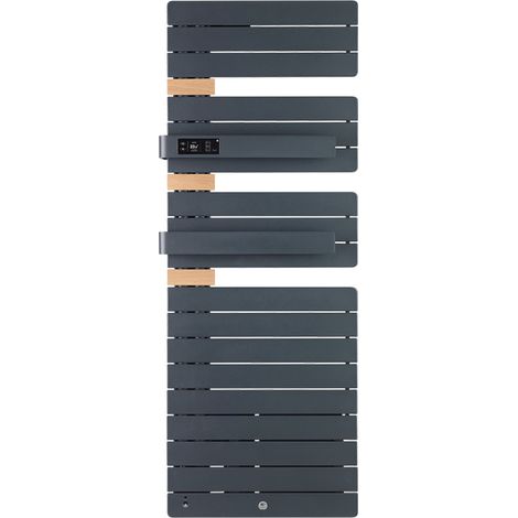 THERMOR - Sèche-serviettes connecté Allure Virtuose 1750W Ardoise/Chêne Mat à gauche - 483139 (1/2)