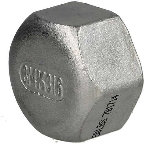 Capuchon en inox 3/4'' FF hexagonal
