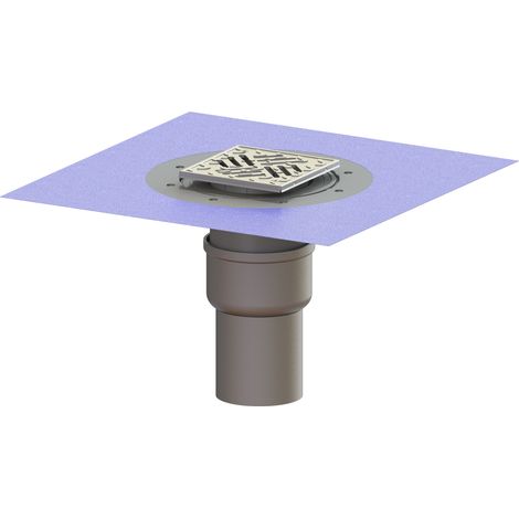 KESSEL-Scarico pavimento/soffitto Ferrofix - DN 100, vert., Variofix, griglia a fessure, 54430.52
