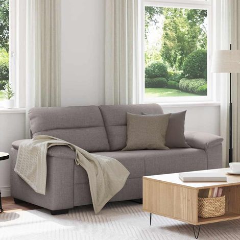 Canapé 2 places taupe en tissu polyester 180 x 81 x 84 cm - PANGIVO (1/5)