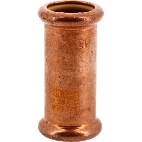 Manchon coulissant à sertir femelle-femelle Ø18 pour tube cuivre gaz - THERMADOR 10270S18