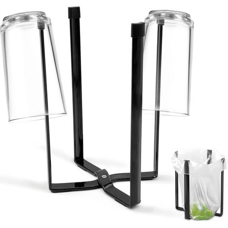 Schwarzer, faltbarer Flaschentrockner (21,5 cm) – Multifunktionaler Wäschetrockner für Babyflaschen, Fläschchen und Gläser – platzsparend, stabil und langlebig