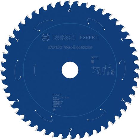 Bosch EXPERT Wood cordless Circular Saw Blade 250x 2.1/1.6 x 30mm T48 2608902172