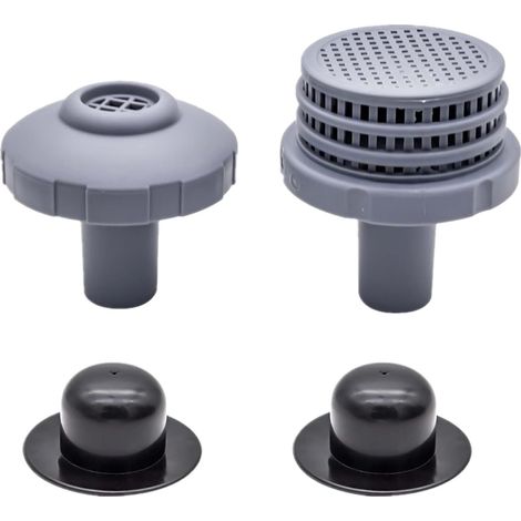 Kit di collegamento per getti d'acqua per piscina con filtro di uscita da 3,2 cm, ugello di ingresso e tappo per piscina, ricambio per piscine fuori terra Intex/Coleman/Bestway (1/5)