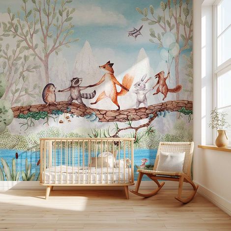 Papier peint chambre enfan Au Dessus de la Rivière papier peint (1/5)