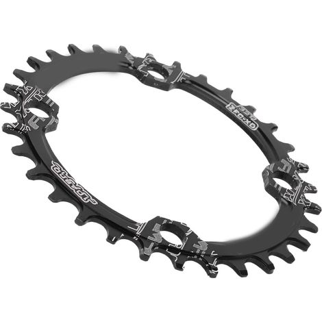 FMFXTR Kettenblatt für Fahrräder, schmal/breit, 104 mm Lochkreisdurchmesser, 32 Zähne, rund, schwarz. (1/5)
