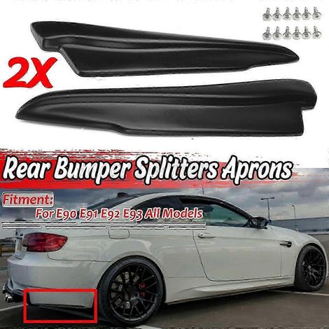 Paar Heckstoßstangen-Schürzenlippe in Mattschwarz für - E90 E91 E92 E93 M3 Edition 0709