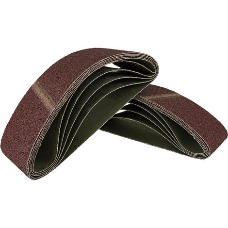 Lot de 25 bandes abrasives 100 x 560 mm pour ponceuse à bande, papier abrasif tissu pour bois et métal, grain 40/60/80/120/180 (1/5)