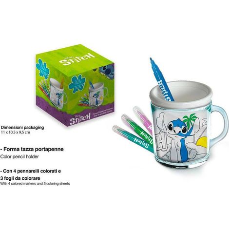 Trade Shop - STITCH DISNEY MALEN STIFT CUP MARKER FARBEN GESCHENK -