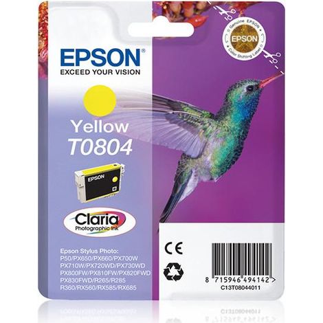 Epson Hummingbird Cartucho T0804 amarillo (etiqueta RF)