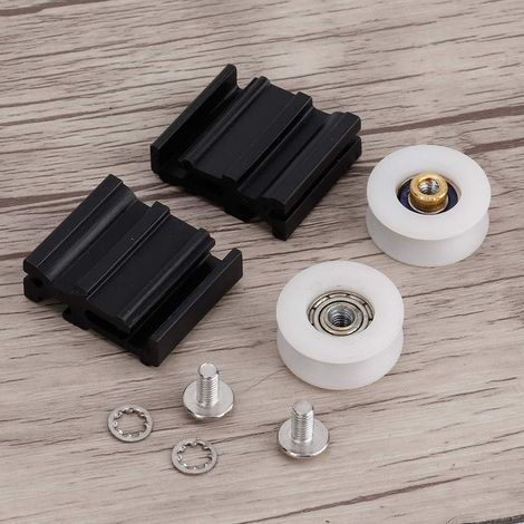 Soavoa Roues de Porte pour Serre Hall, 2 Pièces en Plastique Robuste Diamètre 22mm Remplacement Glissement Fluide et Silencieux (1/5)