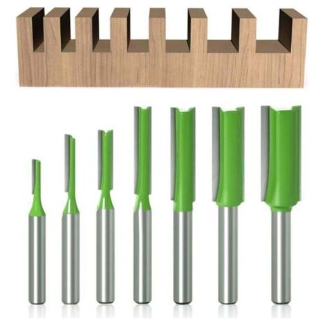 gerade Fräser, 6 mm Schaft – Ein- und Zweischneider – Durchmesser 3–12 mm – Hartmetall – Für Holz