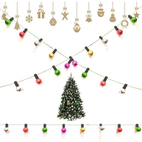 Accessoires Maison de Poupée, Meubles Maison Poupee 45 cm Fausse Lampe Multicolore Miniature, Mini Sapin de Noël, Porte Lutin de Noël, Décoration Jardin Miniature Décoration (1/5)