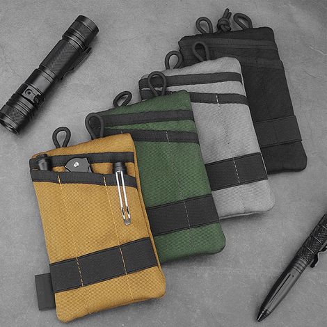 Portefeuille Multifonction Homme Noir avec Lampe Torche et Organisateur de Clés - Compact et Pratique
