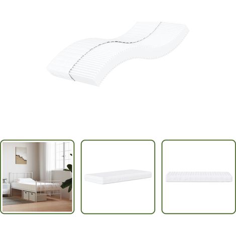 Matelas respirant - Matelas en mousse blanc 90x210 cm dureté H2 H3 (1/5)