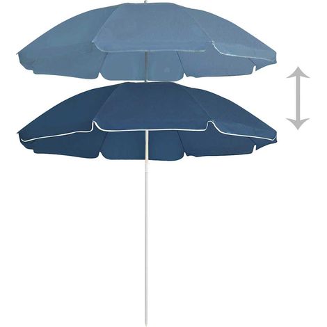 Maison Exclusive - Sonnenschirm mit Stahlmast Blau 180 cm (1/5)