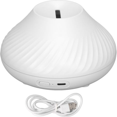 Diffuseur d'air parfumé Flame 130ML USB, base antidérapante colorée, arrêt automatique, humidificateur de bureau blanc pour maison, café et bureau. (1/5)