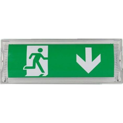 LED emergency lighting lamp with backup battery for up to 3 hours, Protection class: IP 65, Exit/emergency sign, illuminated sign, Bright (1/5)