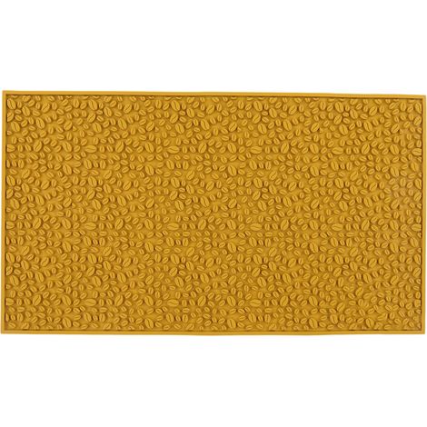 Tapis de comptoir de bar 70 x 40 cm, dessous de verre antidérapant pour verres à vin, tapis d'égouttage, jaune (1/5)