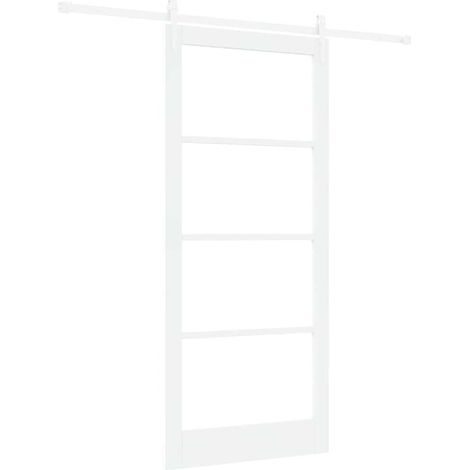Maison Exclusive - Schiebetür Weiß 93 x 211 cm Massivholz Kiefer