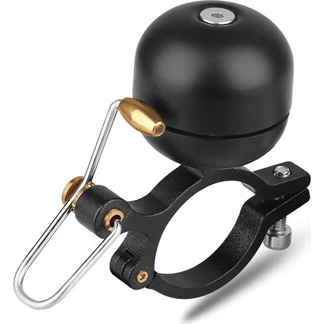 Sonnette Velo,Accessoires vélo,klaxon,extérieur VTT Route vélo Cloche Cyclisme Acier Inoxydable métal Avertissement Cloche vélo Guidon klaxon sécurité Montagne vélo Accessoires (1/5)