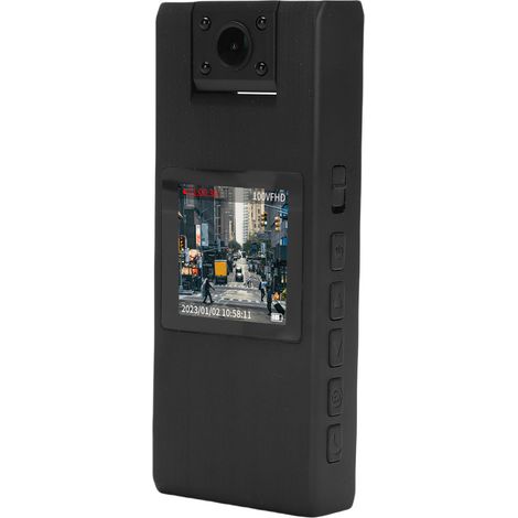 Caméra de vélo WiFi avec écran, enregistreur audio et vidéo, idéale pour la moto et le cyclisme en extérieur. Objectif rotatif à 180° et mémoire de 32 Go. (1/5)