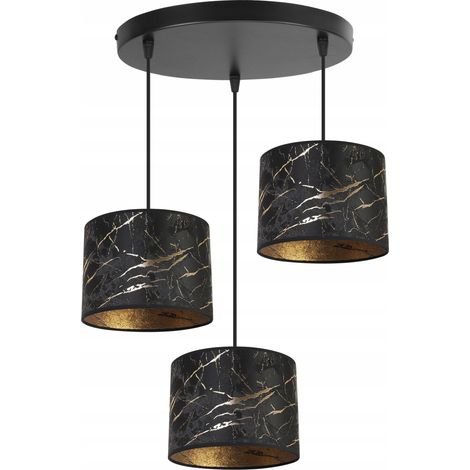 LÁMPARA COLGANTE, LÁMPARA DE TECHO, PANTALLA, PATRÓN DORADO