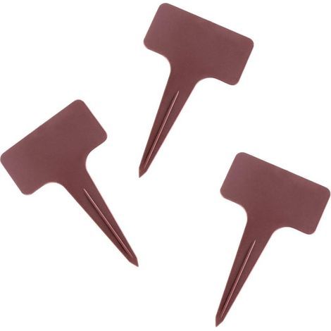 Étiquettes de jardin pour plantes, marqueurs de jardinage pour parterres de fleurs et pots, lot de 100 (marron) (1/3)