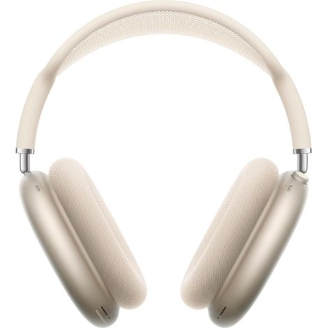Apple AirPods Max Casque Bluetooth Over-Ear, Annulation Active du Bruit Haute Fidélité, Mode Transparence, Son Spatial Personnalisé, Charge USB-C, Couleur Lumière Stellaire