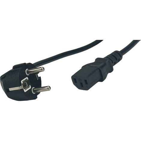 POSAC-C13-EUL30: Cavo POS AC C13-YJT3[10A]-CEE7/7-YJ-03-90[10A] H05VV-F3G1.0 L=3000 nero