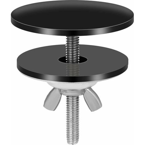 CHOYCLIT Schwarze Wasserhahn-Lochabdeckung, 5 cm Edelstahl-Wasserhahn-Lochabdeckung, Spülbecken-Lochabdeckung, wasserdichte Spüle, RWAther Spülbeckenzubehör