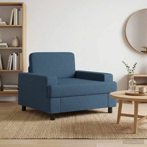 vidaXL Fauteuil Bleu Tissu (1/5)