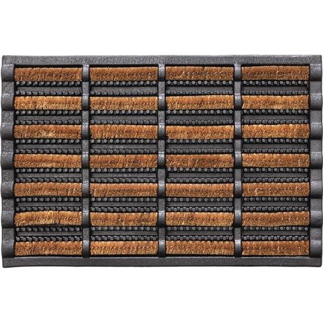 Fußmatte schwarz/natur 60% Gum./40% Kokos L600xB400xS25mm (1/4)