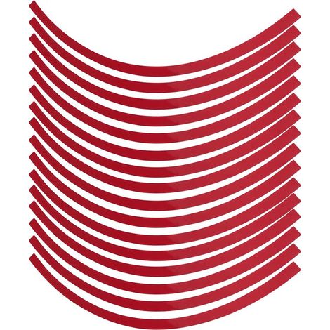 Bande adhésive réfléchissante universelle à rayures pour jantes de voiture et moto, film décoratif 6 couleurs rouge vif (1/5)