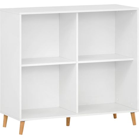 Büro Regal mit offenen Fächern SISAK-80 in weiß, B/H/T: ca. 100,1/92,6/41 cm (1/4)