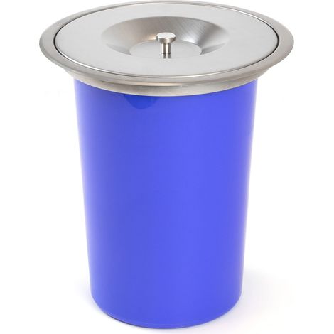 Poubelle encastrable avec Couvercle pour Le Plan de Travail, conteneurs à déchets de Cuisine 7L, Acier Inoxydable. (1/5)