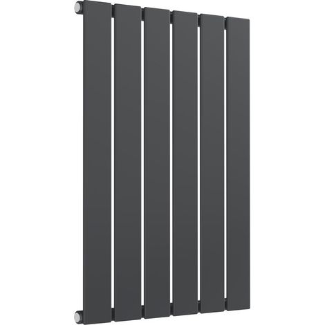 Reina Flat Single Designer Horizontal Radiator 600mm H x 440mm W Anthracite (1/5)
