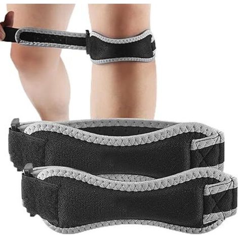 2-Piece Patella Knee Brace, Knee Straps for Patellar Tendon, Adjustable Sports Knee Brace, Sports Knee Brace for Patellar Pain in Women and Men
